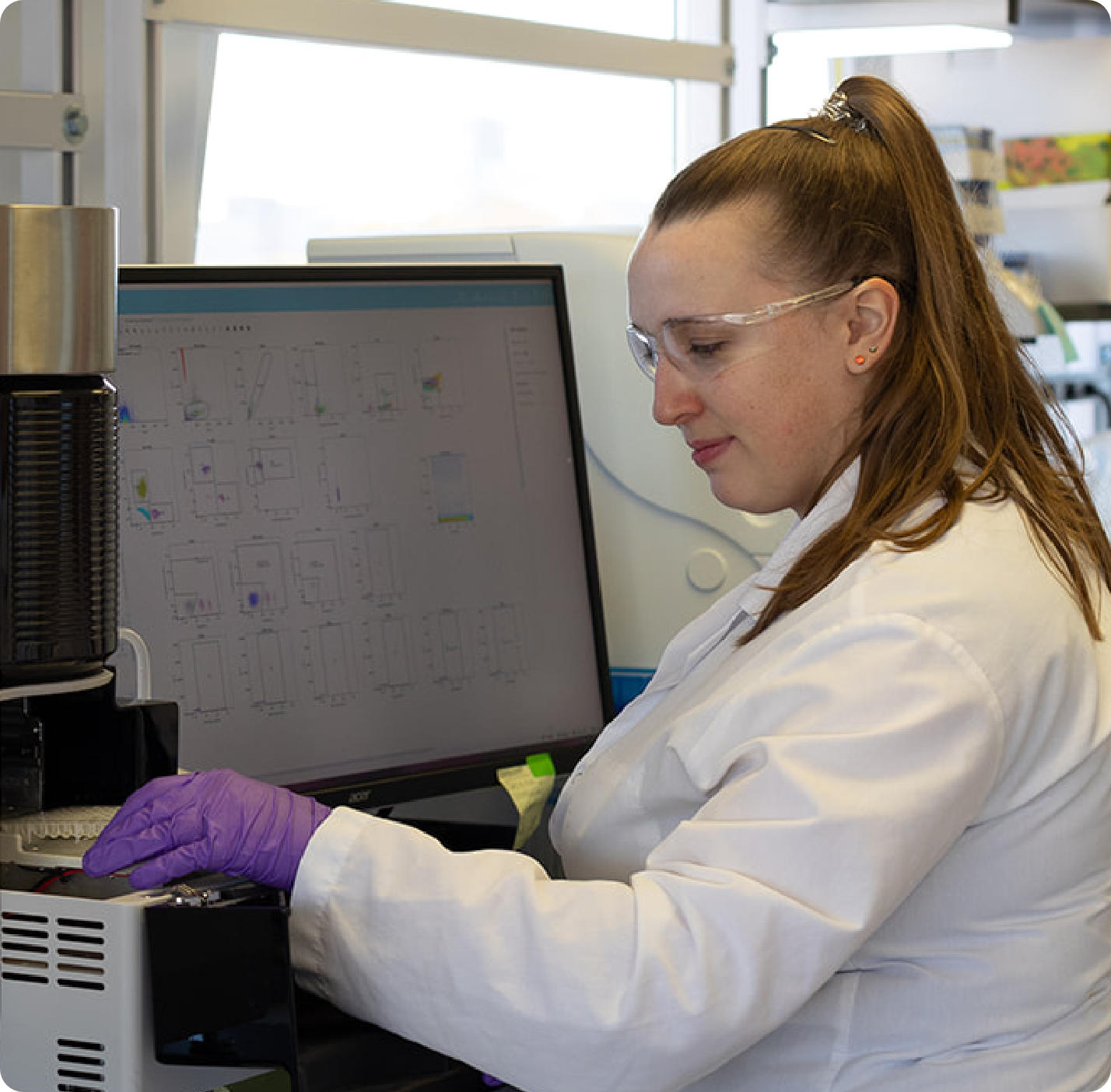Marengo scientist handling samples in centrifuge